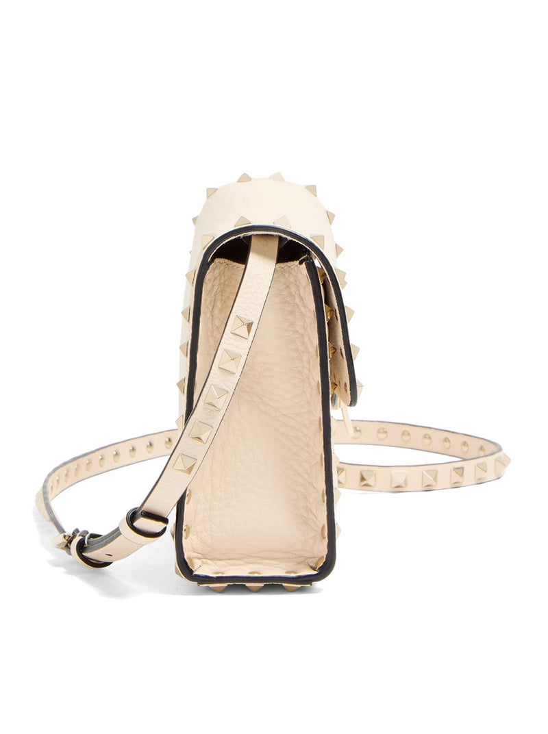 ROCKSTUD SMALL GARNET CALFSKIN CROSSBODY BAG