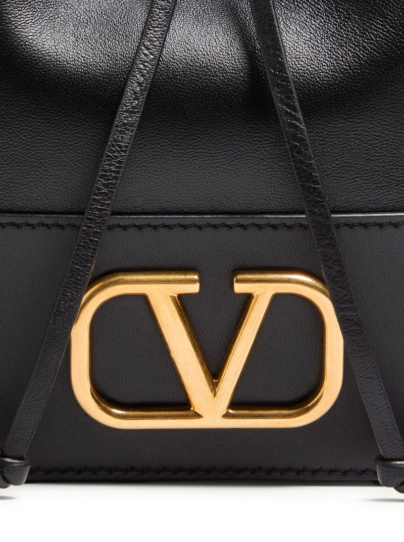 MINI BUCKET BAG WITH VLOGO SIGNATURE CHAIN IN NAPPA