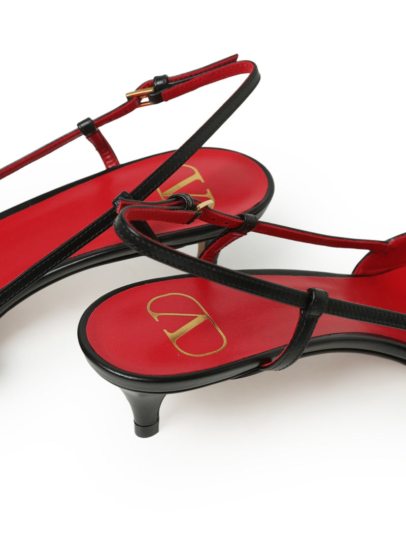 SLINGBACK WITH LEATHER LOGO