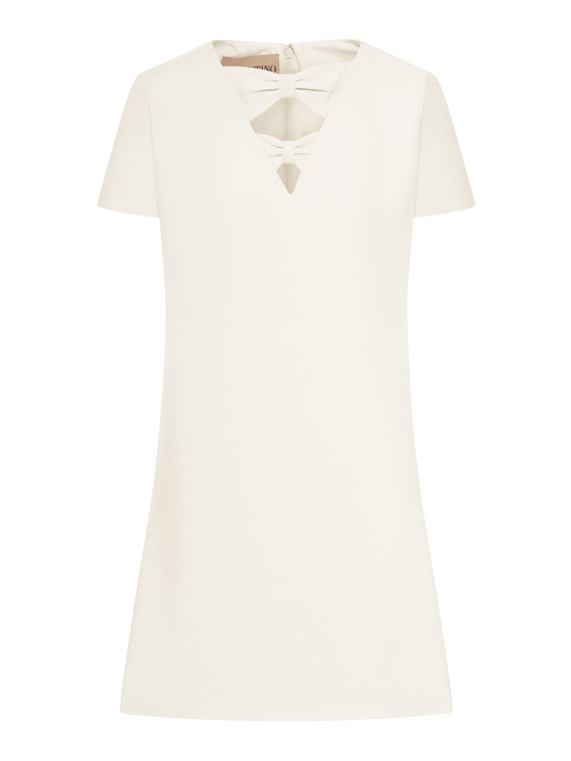 CREPE MINI DRESS WITH BOW DETAIL