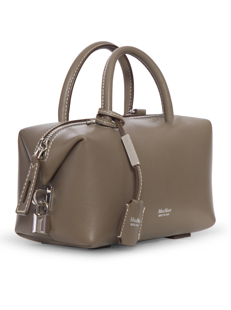 SMALL NATURAL LEATHER TOP HANDLE