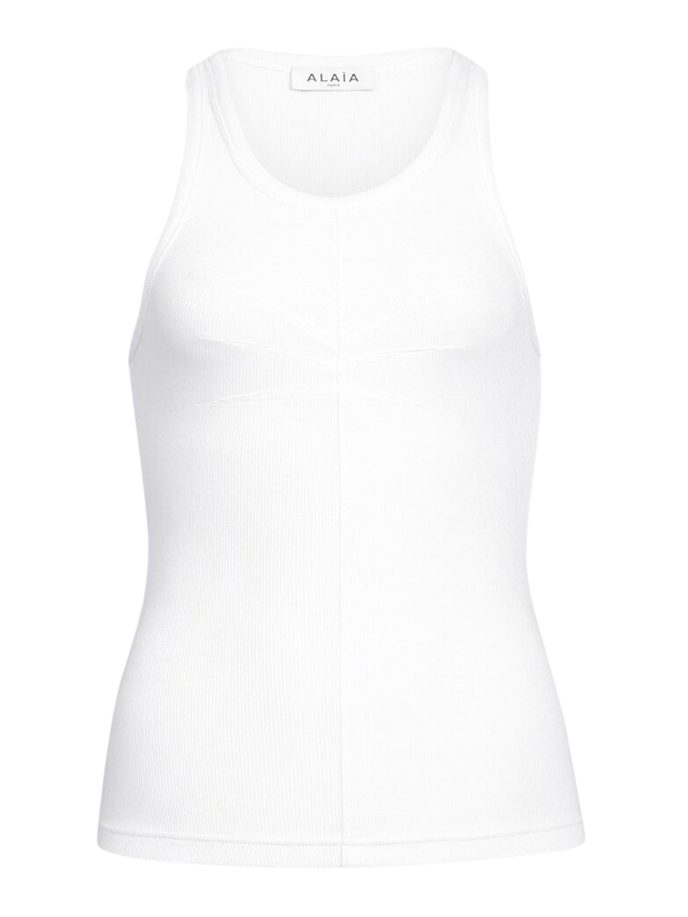 COTTON TANK TOP WITH PLEATS