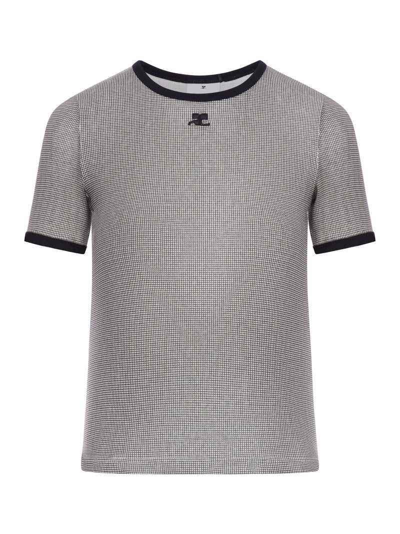 HOUNDSTOOTH CONTRAST T-SHIRT
