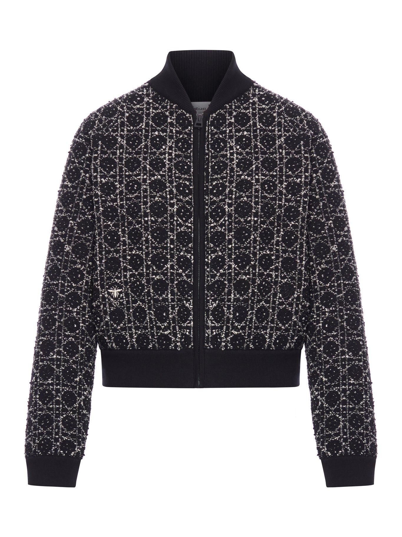 MACROCANNAGE JACKET IN COTTON BLEND TWEED