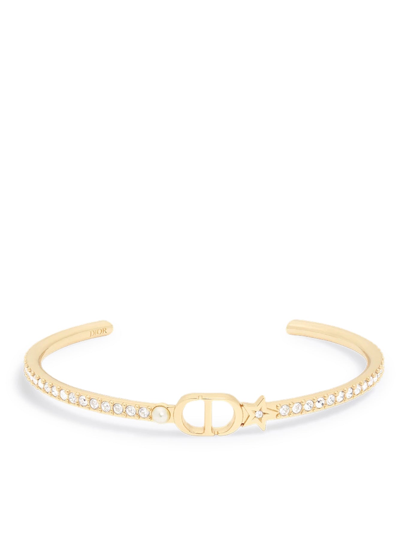 PETIT CD RIGID BRACELET WITH GOLD-COLOURED FINISH