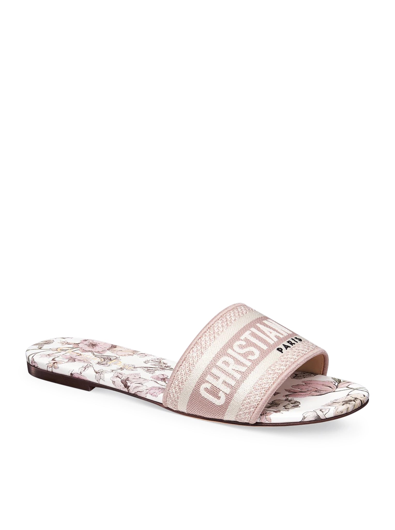 DWAY COTTON SANDAL EMBROIDERED WITH MILLEFIORI MOTIF, PINK COLOR