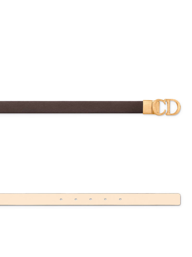 REVERSIBLE SADDLE BELT IN SMOOTH CALFSKIN