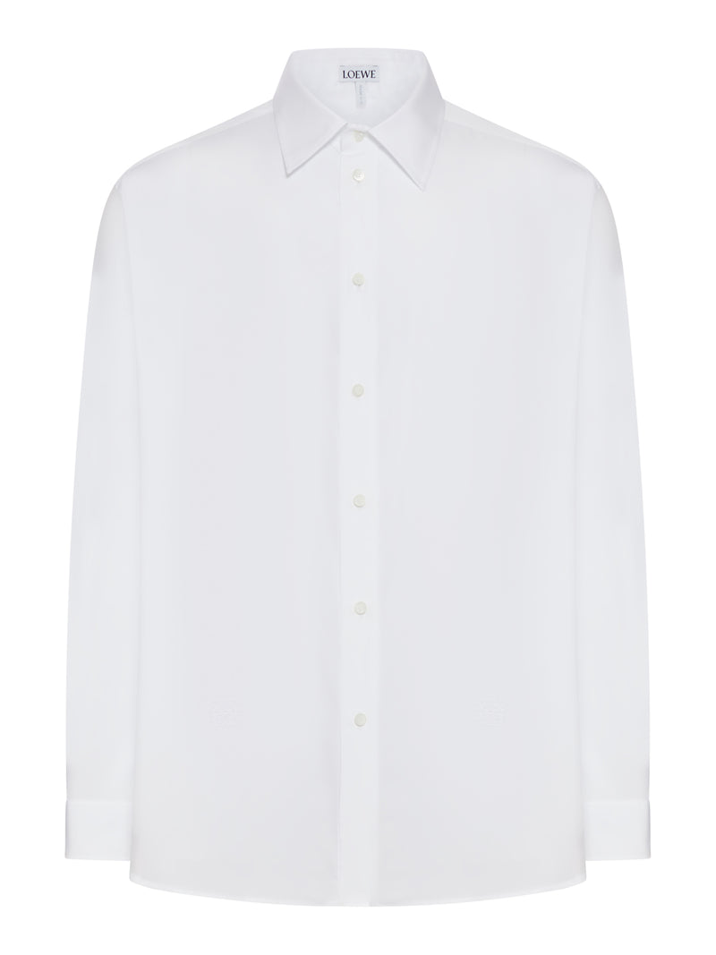 CLASSIC COTTON SHIRT WITH EMBROIDERED ANAGRAM LOGO
