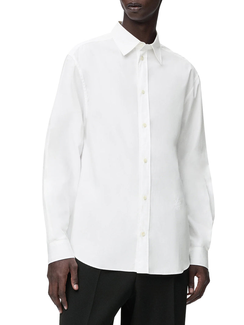 CLASSIC COTTON SHIRT WITH EMBROIDERED ANAGRAM LOGO