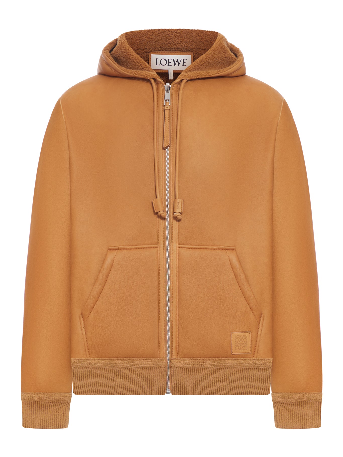 SHEARLING JACKET WITH HOOD