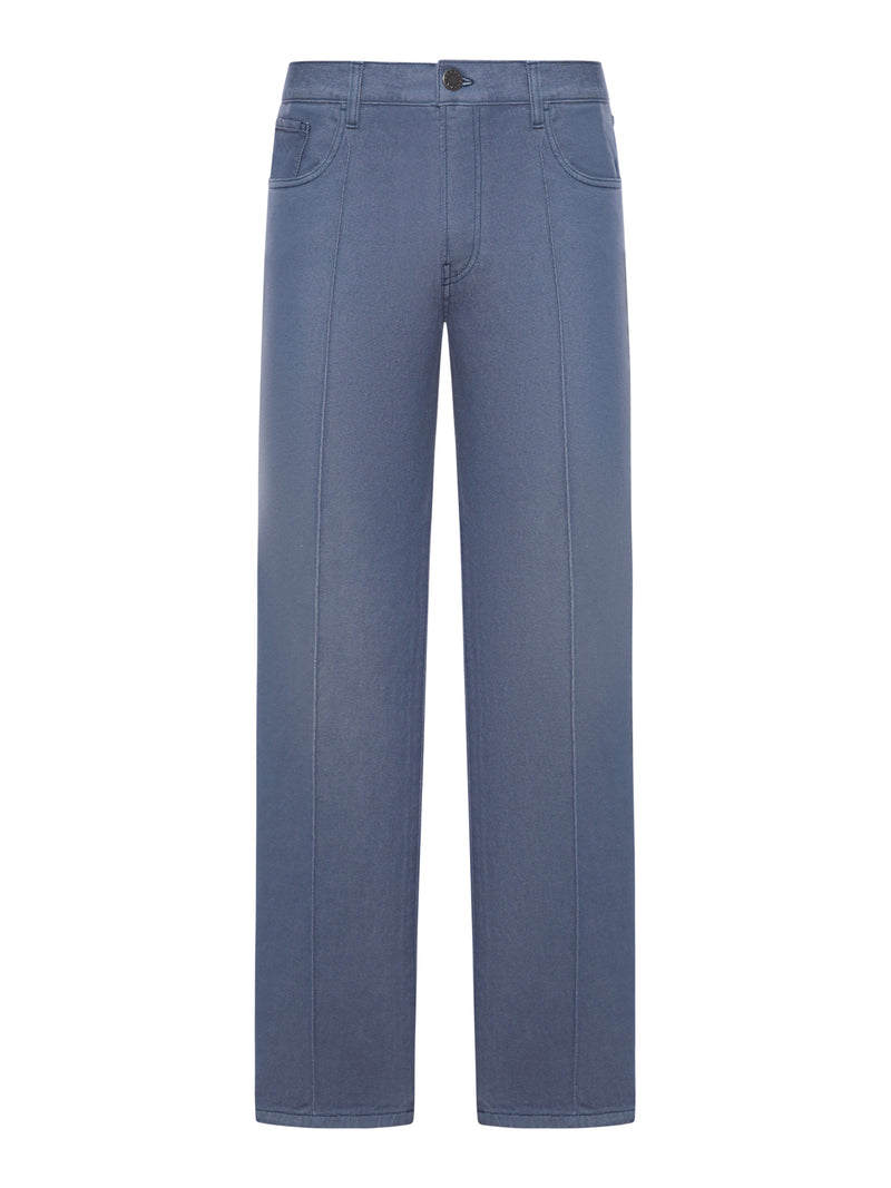 FIVE POCKET JEANS IN WASHED DENIM