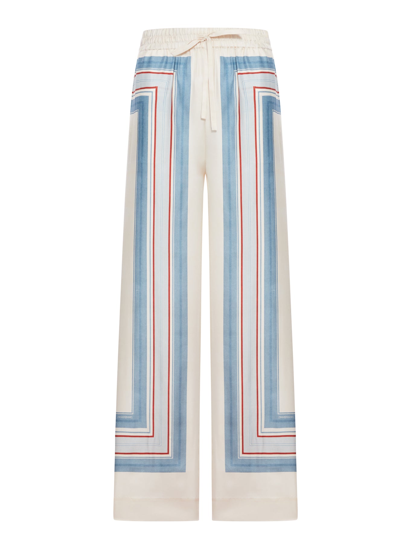 WIDE-WAISTED SILK TROUSERS