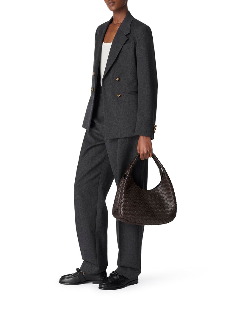 WOVEN LEATHER CAMPANA BAG