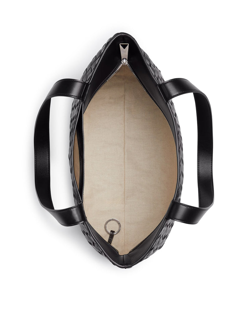 WOVEN TOTE BAG WITH ZIP