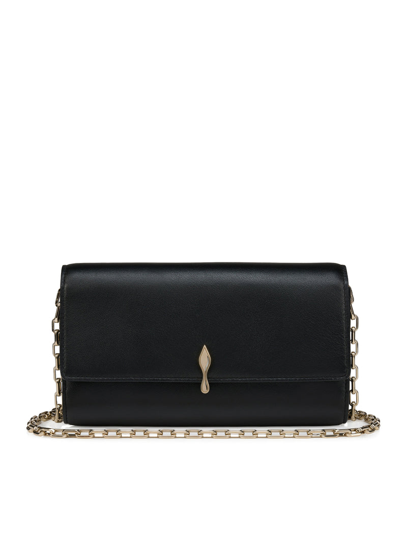 BETTINA WALLET ON CHAIN IN BLACK NAPPA LEATHER