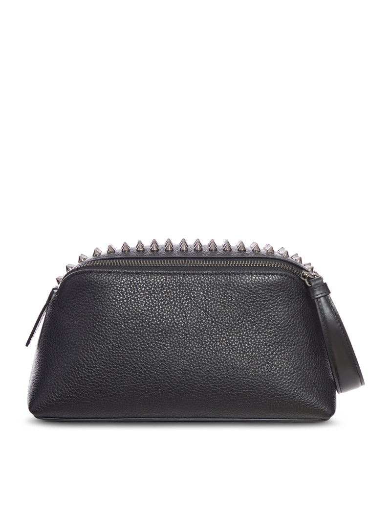 FUNKY CALFSKIN AND STUDDED CLUTCH