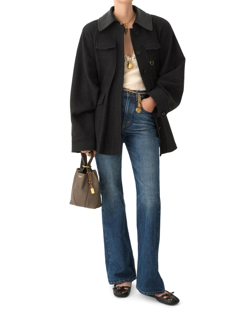 CHLOÉ SPIN SMALL TOTE BAG IN GRAINY LEATHER