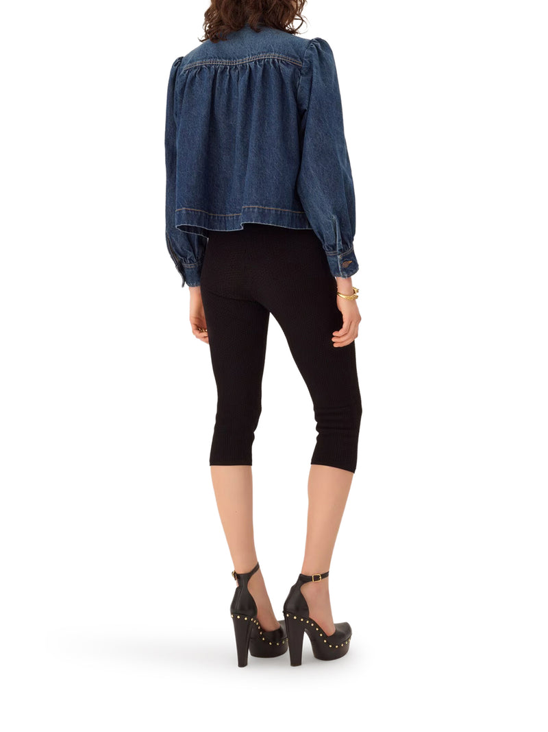 HIGH NECK DENIM JACKET