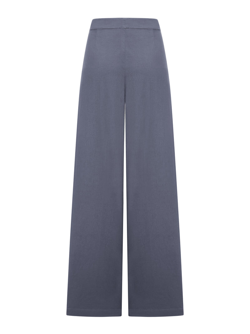 TROUSERS WITH PLEATS AND SIDE BUTTONING
