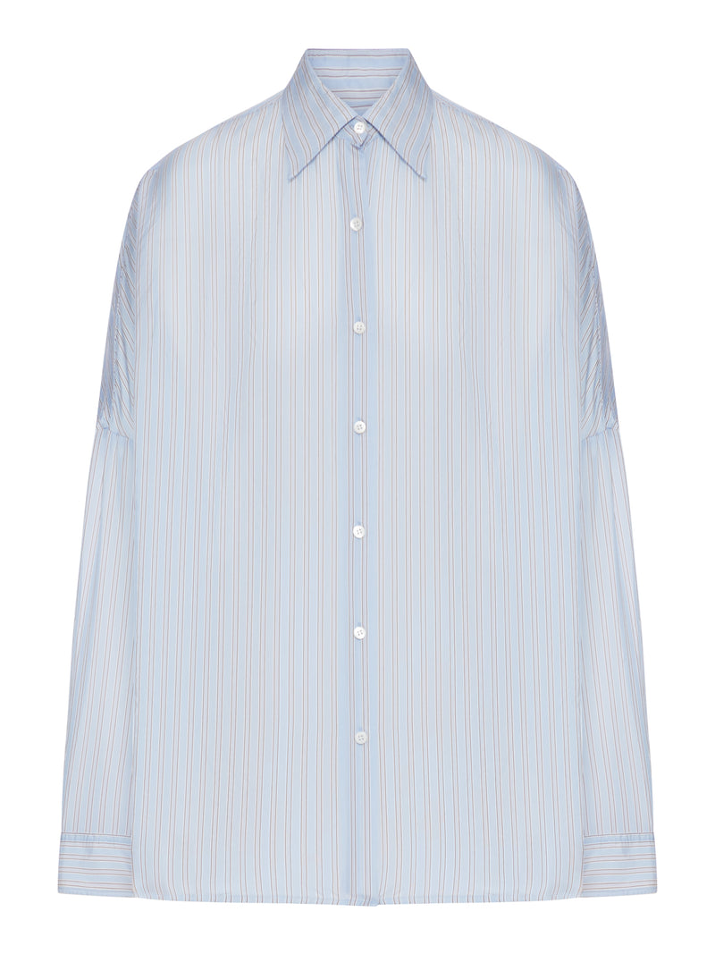 OVERSIZED STRIPED CUPRO SHIRT