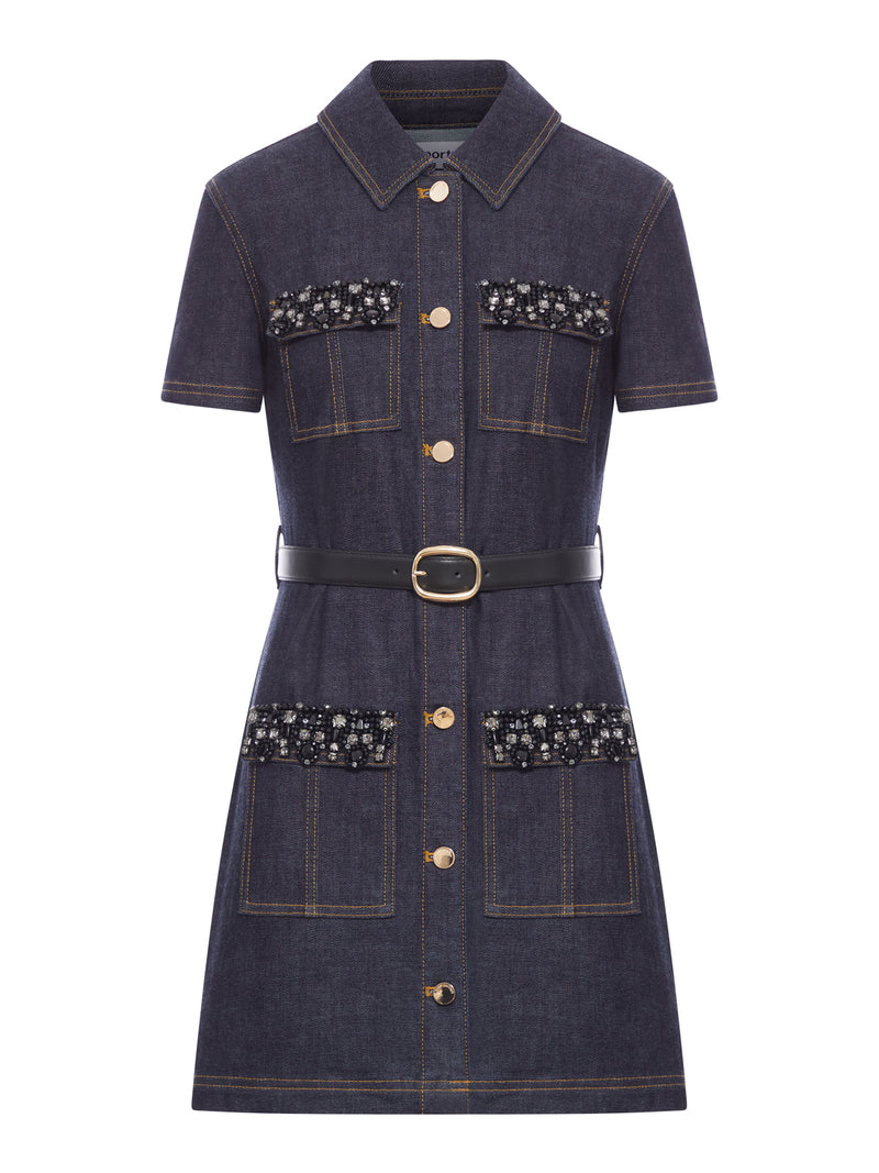 MINI DRESS WITH JEWEL DETAILS