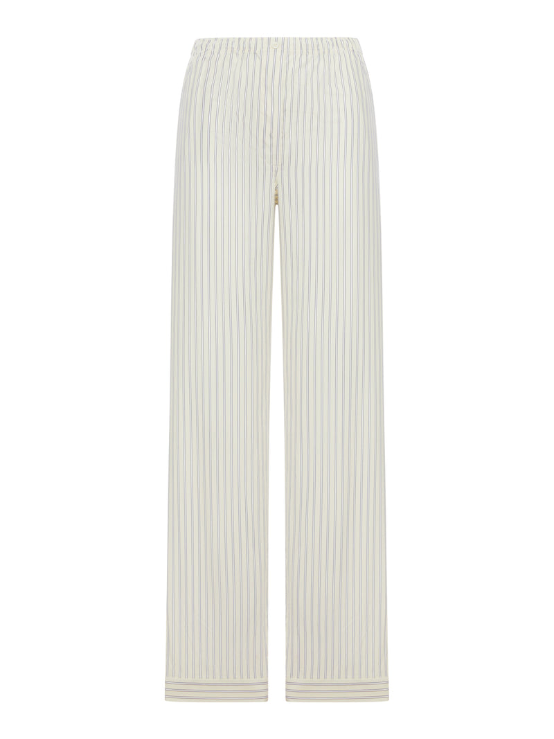STRIPED COTTON POPLIN PANTS