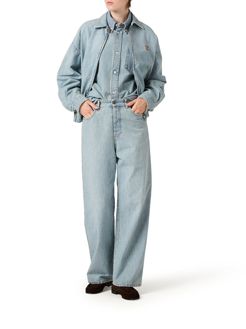 CHAMBRAY DENIM JEANS