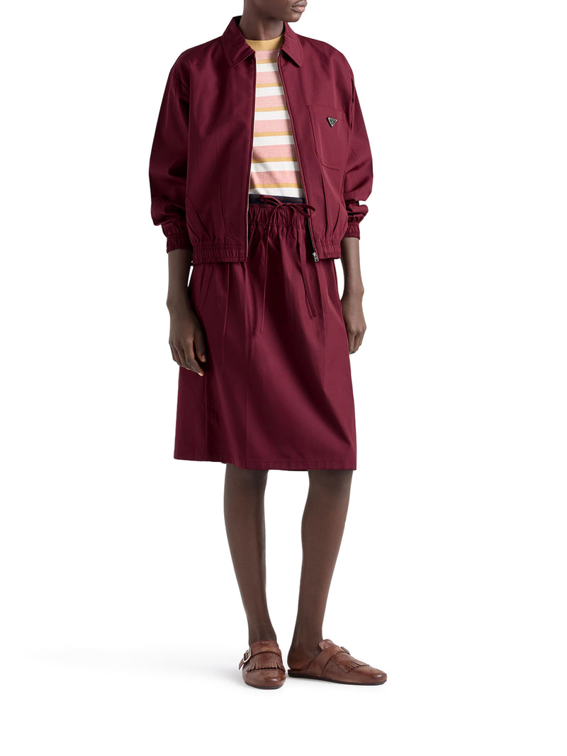 COTTON POPLIN MIDI SKIRT