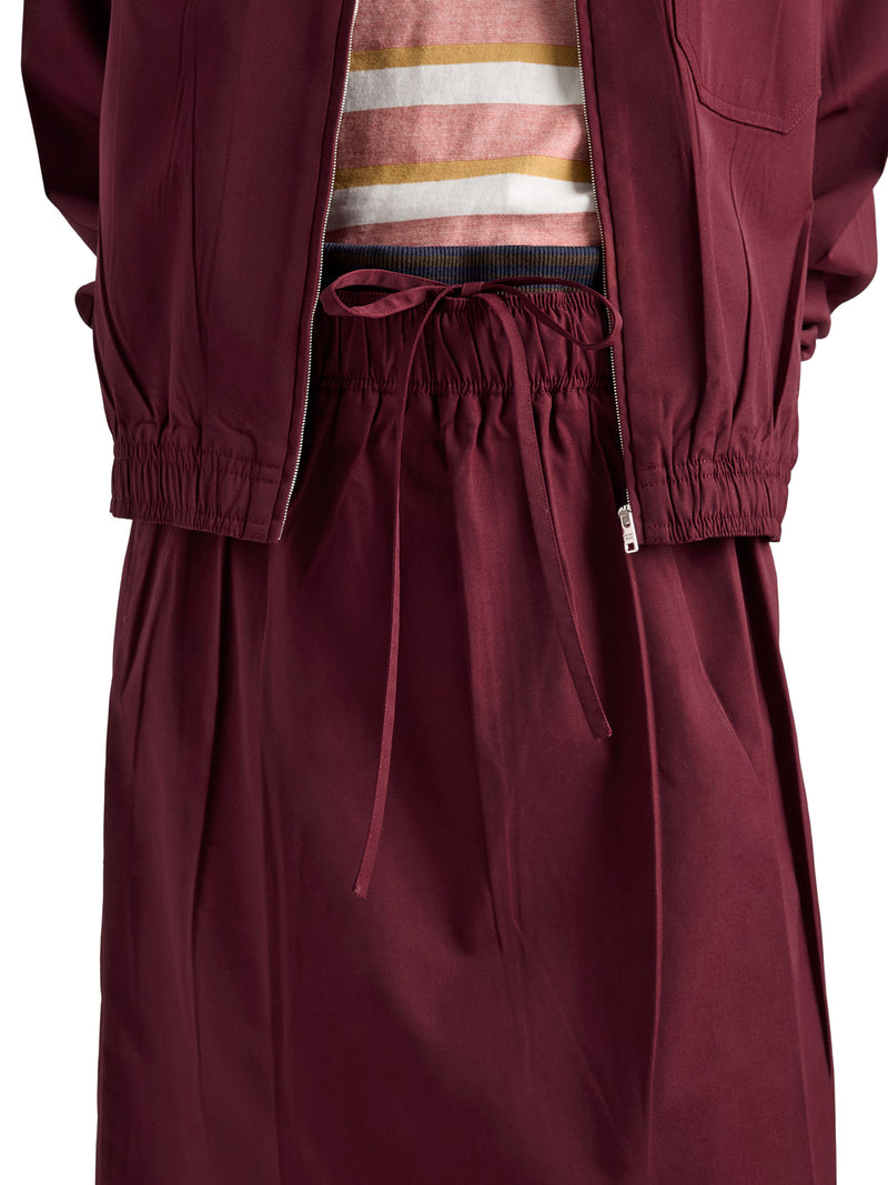 COTTON POPLIN MIDI SKIRT