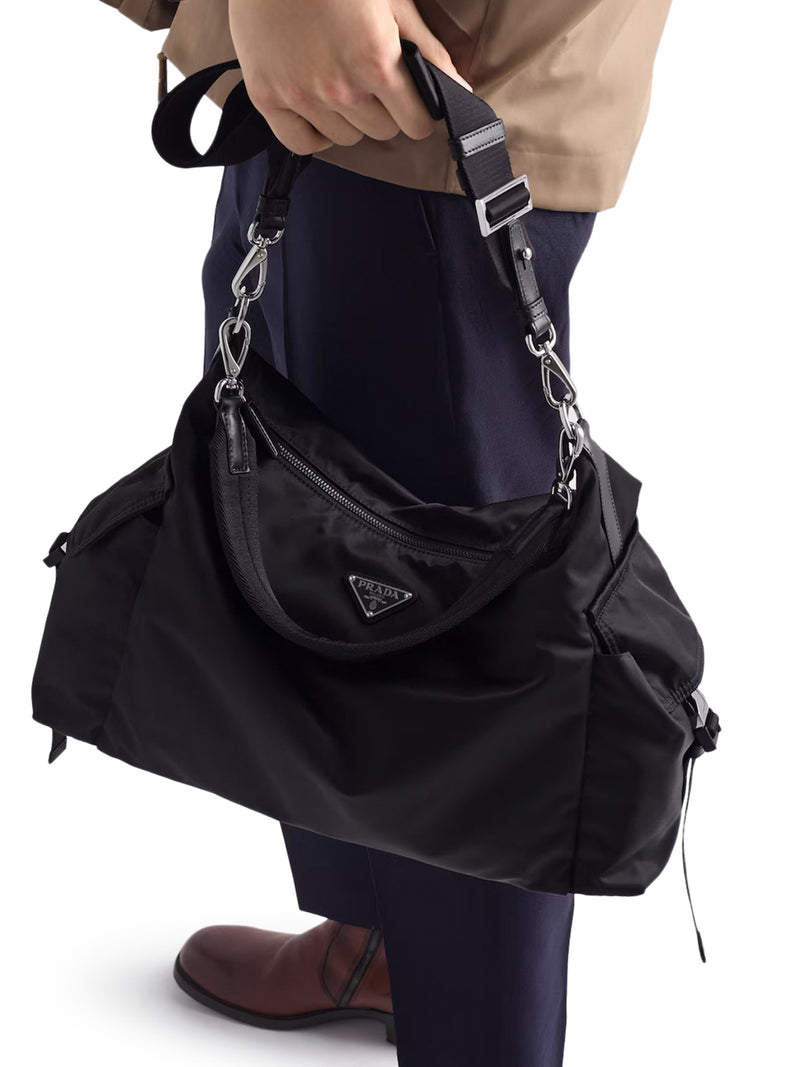 EXPLORE BAG IN RE-NYLON AND LEATHER