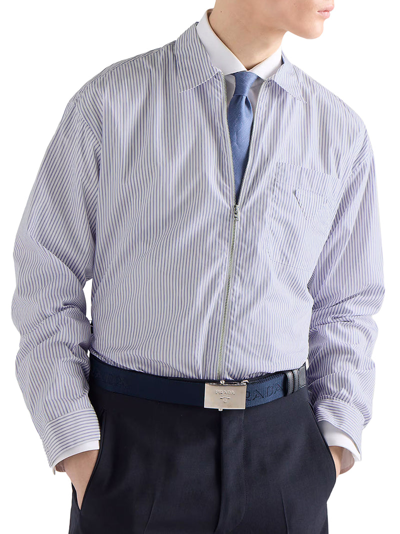 COTTON POPLIN SHIRT WITH STRIPED PATTERN