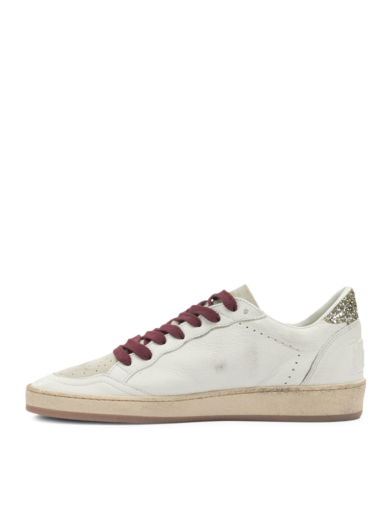 BALL-STAR SNEAKERS IN WHITE NAPPA WITH PONYSKIN STAR