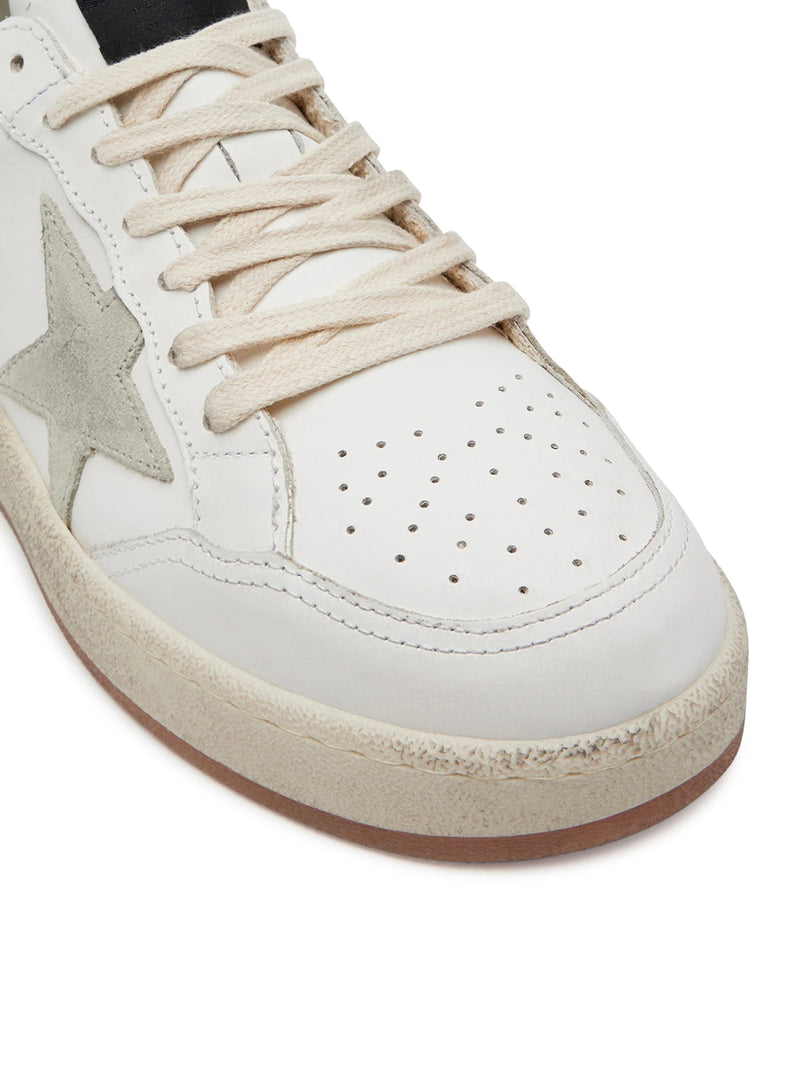 BALL STAR WITH ICE SUEDE STAR AND BLACK LEATHER HEEL