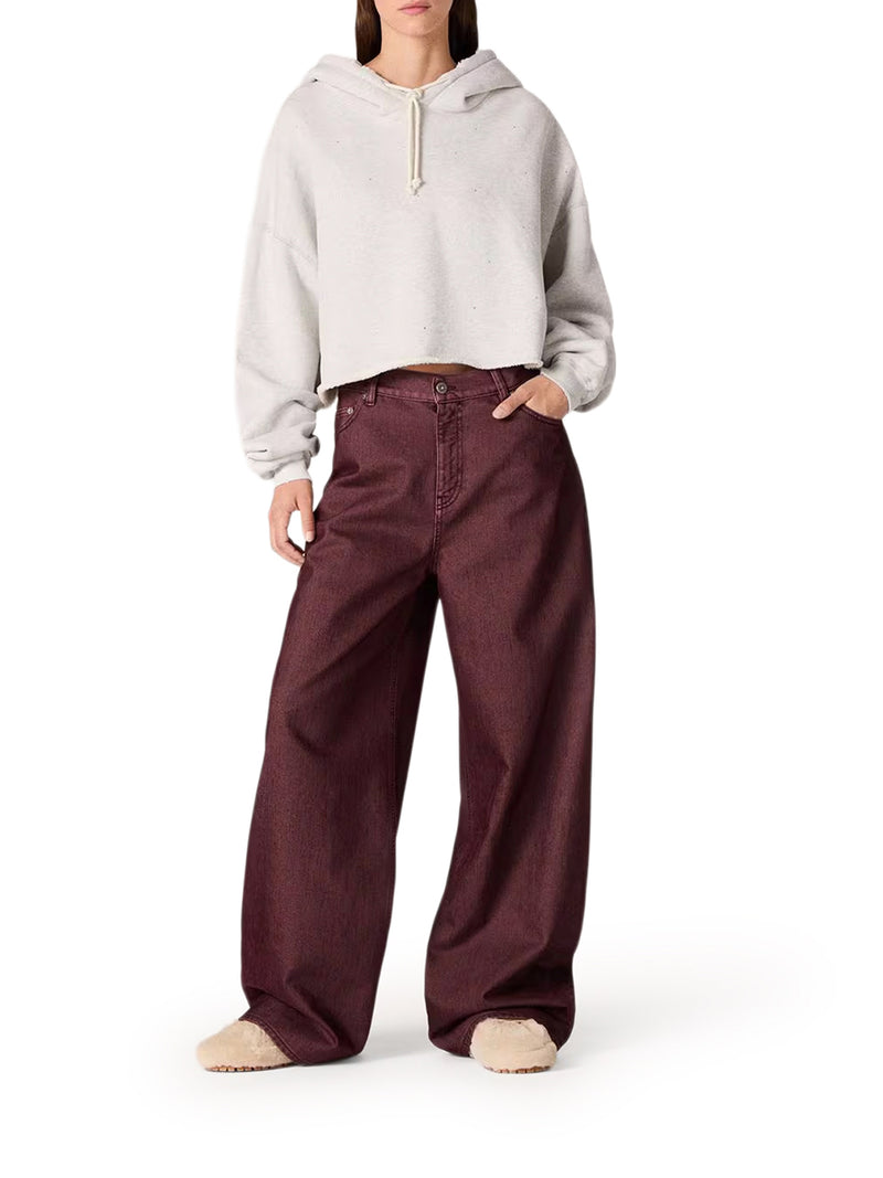 CROPPED HOODIE WITH MICRO APPLICATIONS