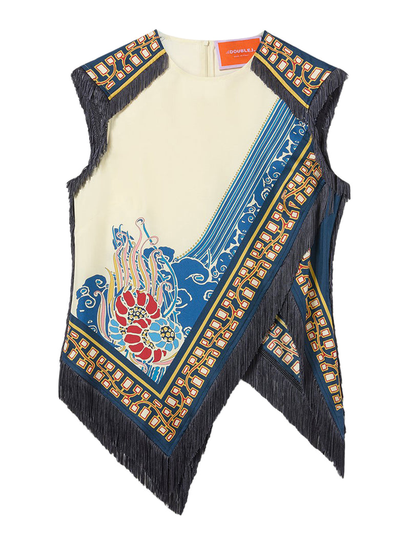 ASYMMETRIC SILK TOP
