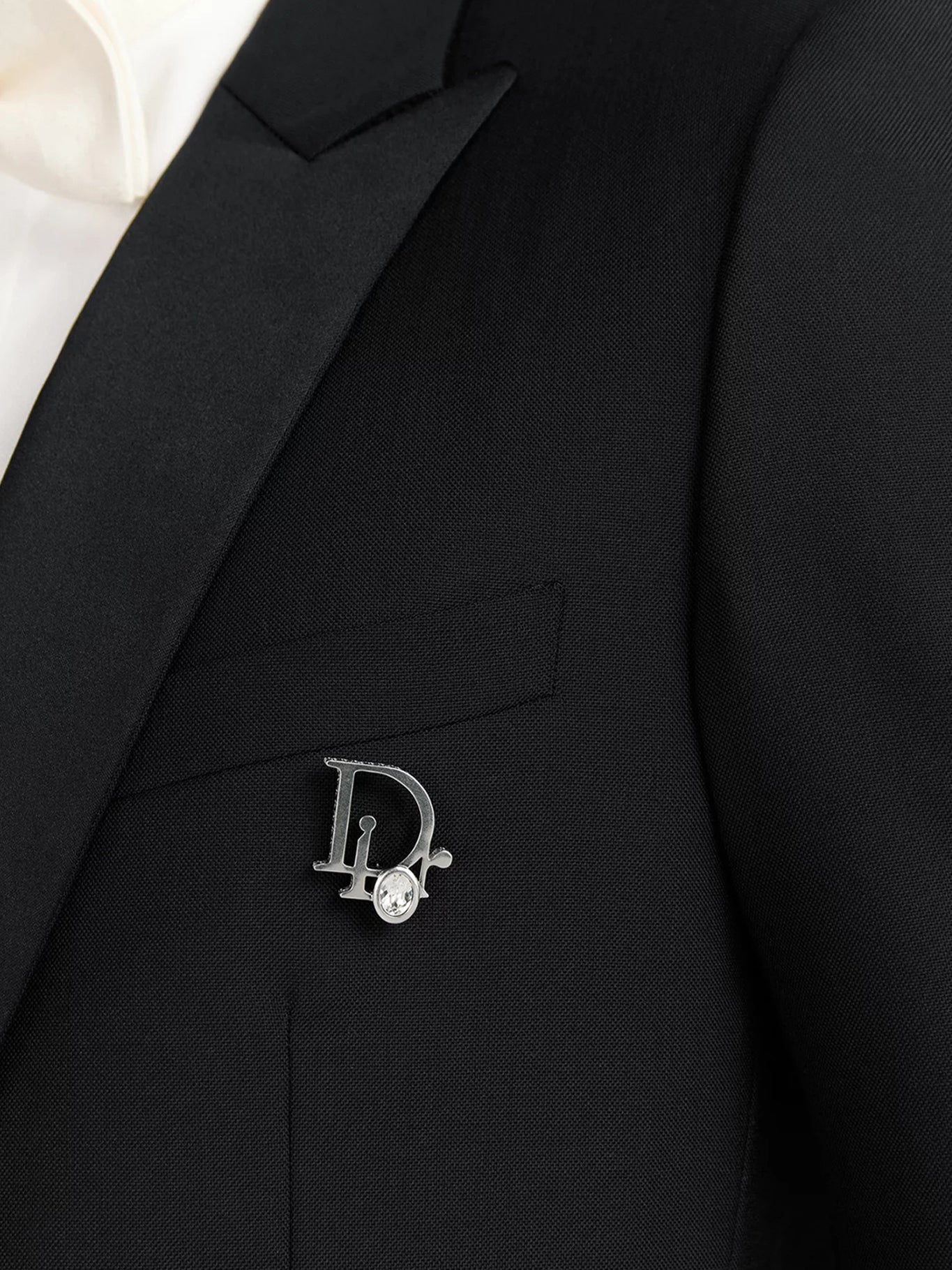 DIOR SPARKLE BROOCH IN BRASS WITH SILVER-TONE FINISH