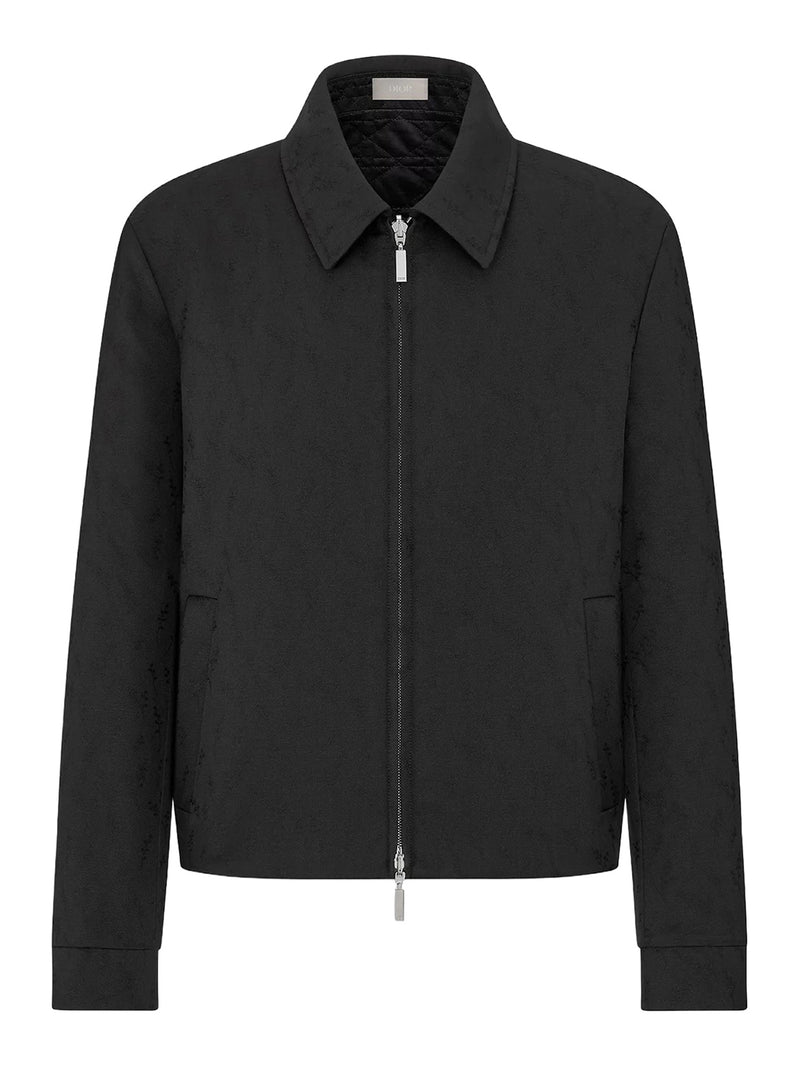 REVERSIBLE JACKET WITH ZIP AND JACQUARD WITH LILY OF THE VALLEY