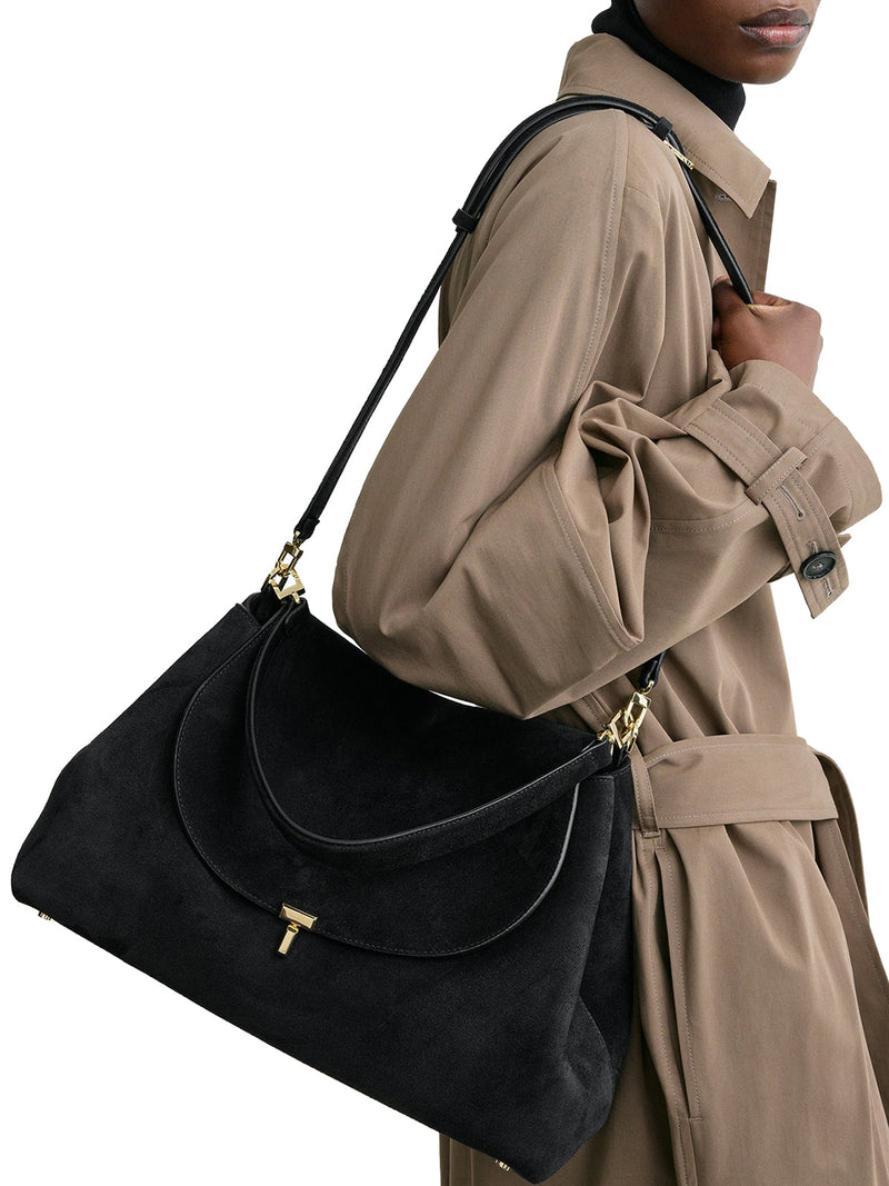 T-LOCK SUEDE BAG