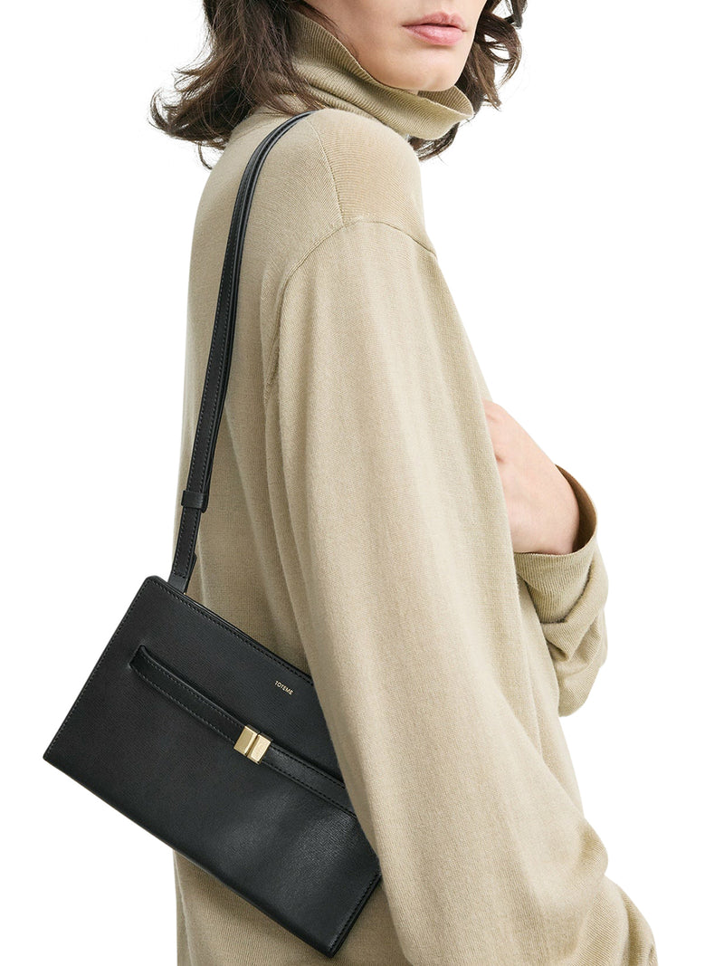 LEATHER SHOULDER BAG WITH BELT