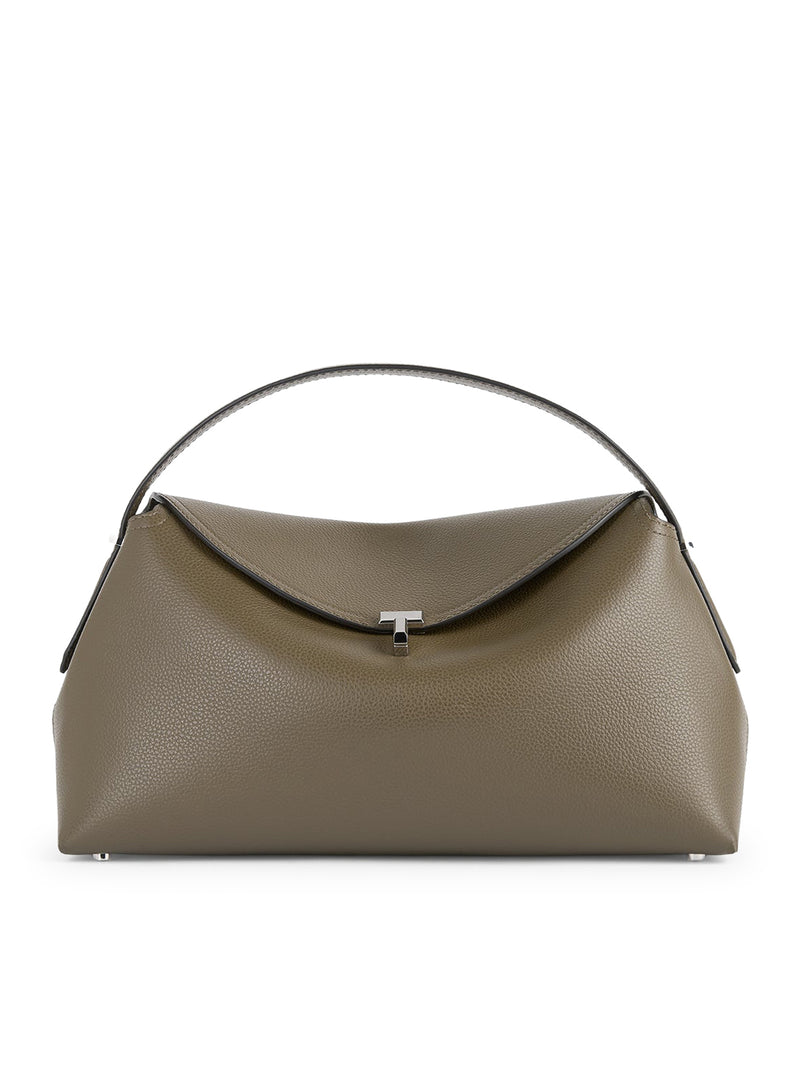 T-LOCK HANDBAG IN GRAINED LEATHER