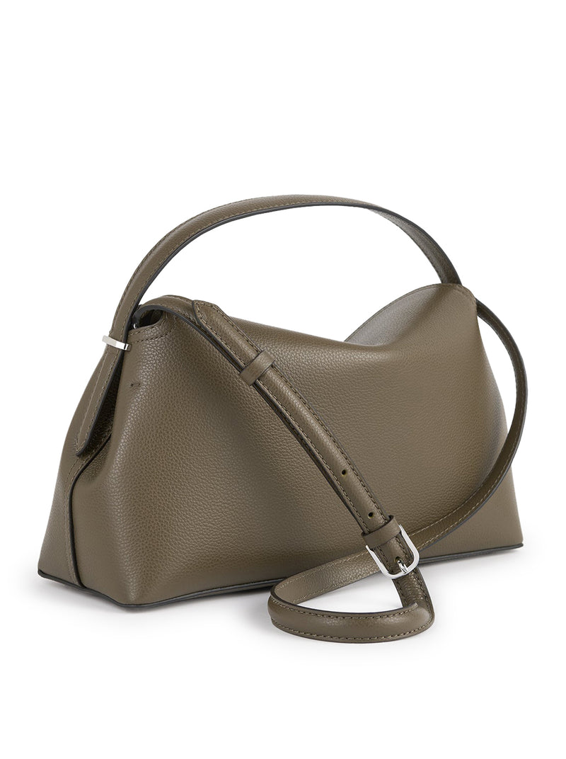 T-LOCK HANDBAG IN GRAINED LEATHER