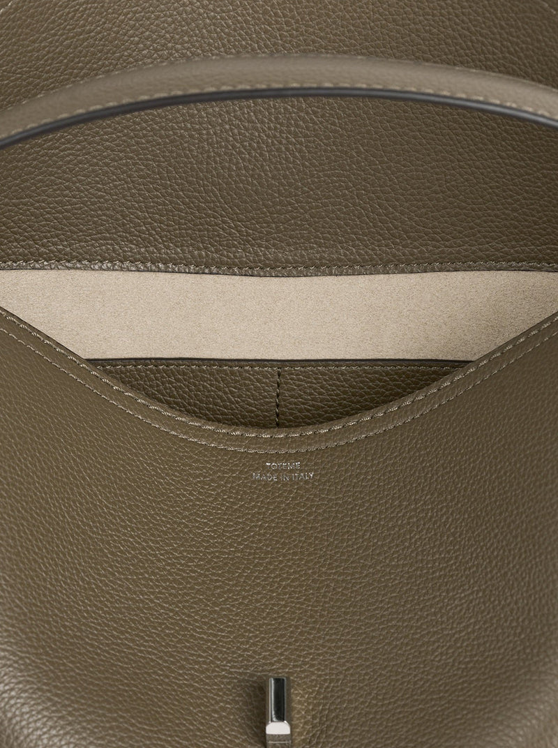T-LOCK HANDBAG IN GRAINED LEATHER