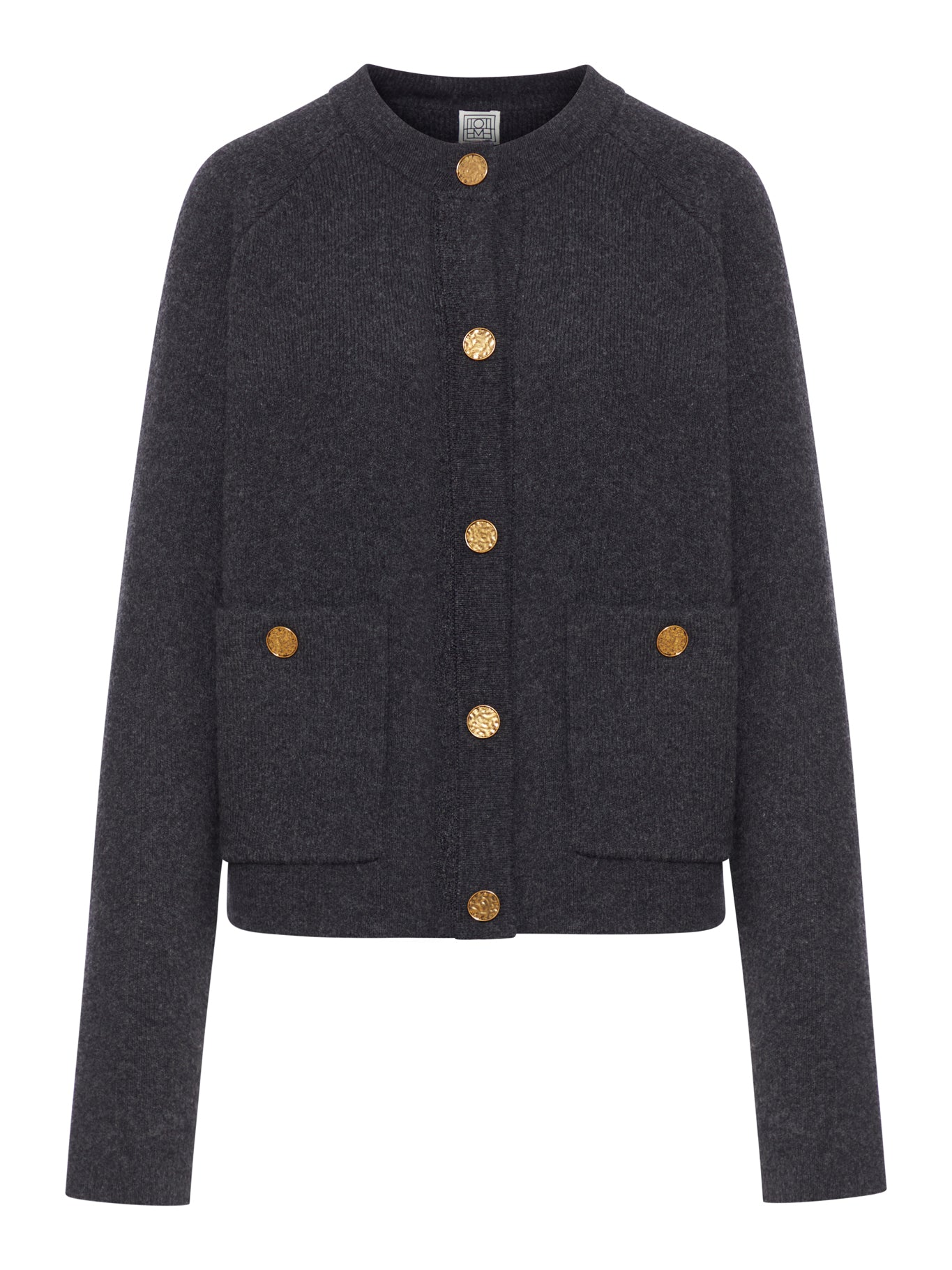 CARDIGAN WITH HAMMERED BUTTONS