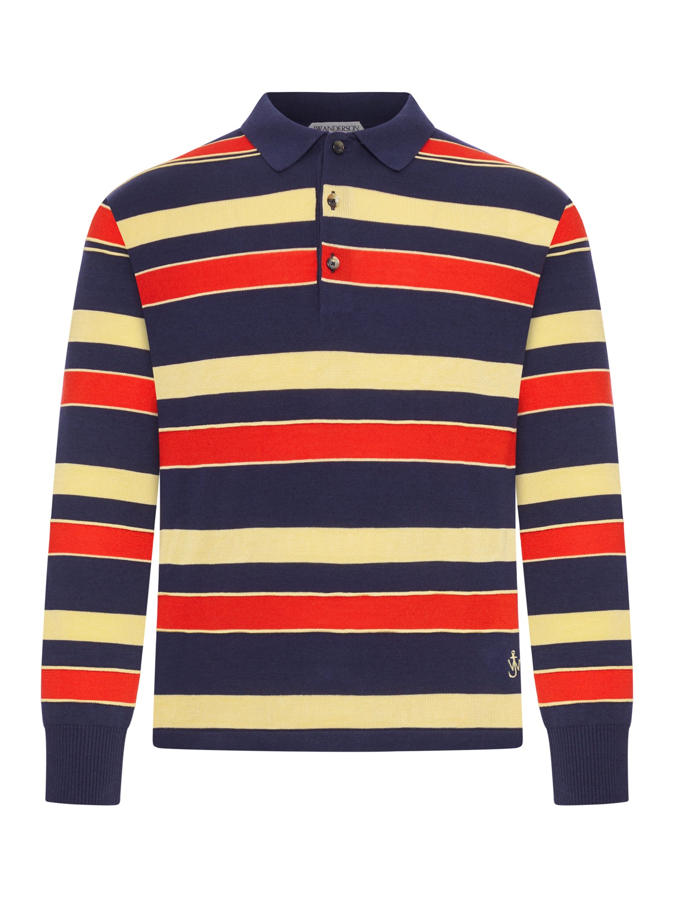 STRIPED KNITTED RUGBY POLO