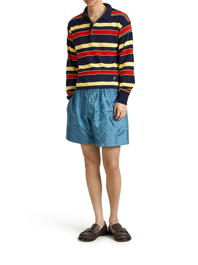 STRIPED KNITTED RUGBY POLO