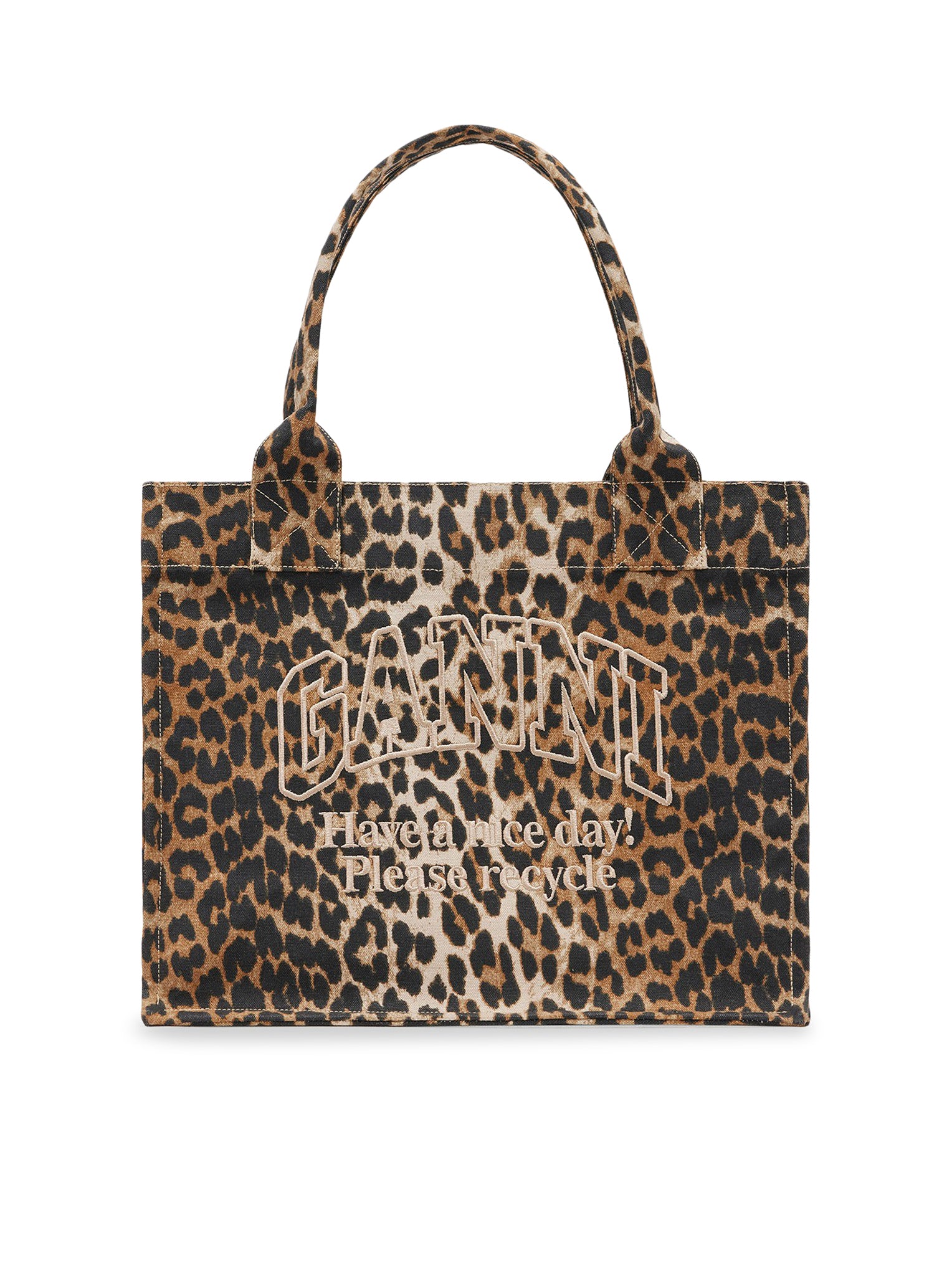 LEOPARD CANVAS TOTE BAG