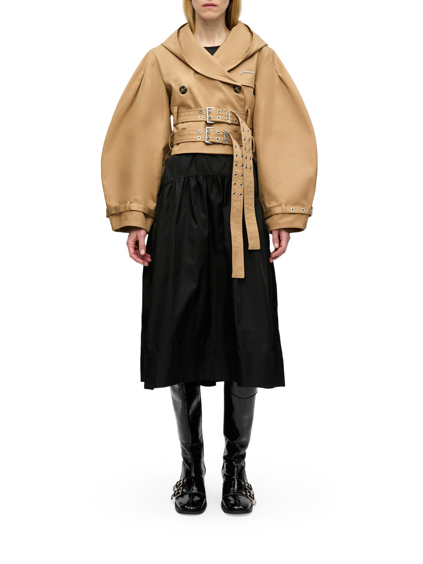 SHORT COTTON TRENCH JACKET