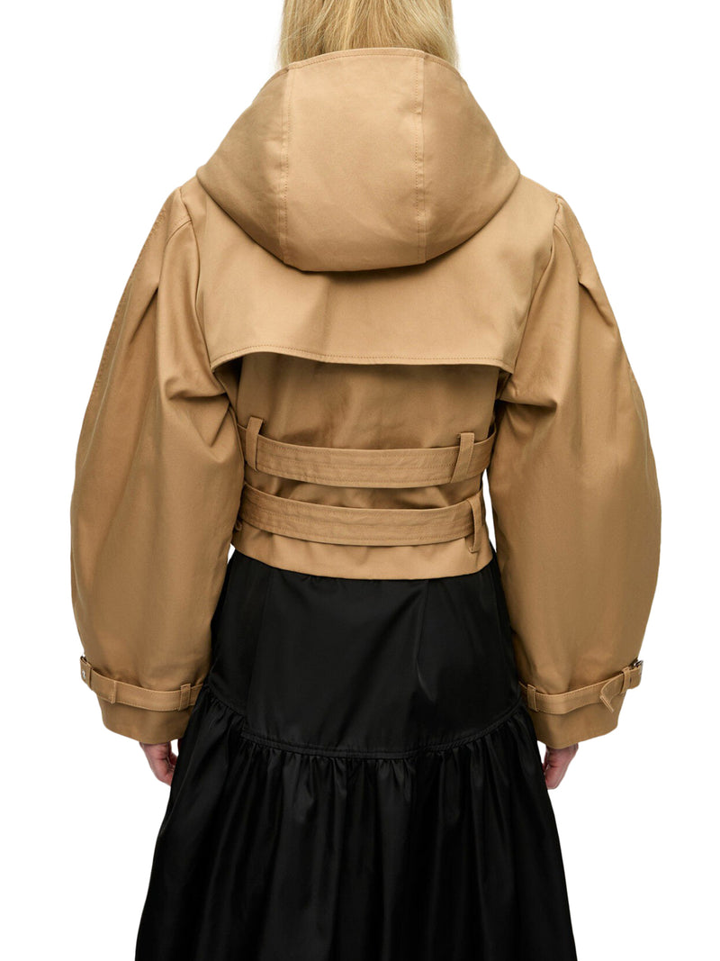 SHORT COTTON TRENCH JACKET