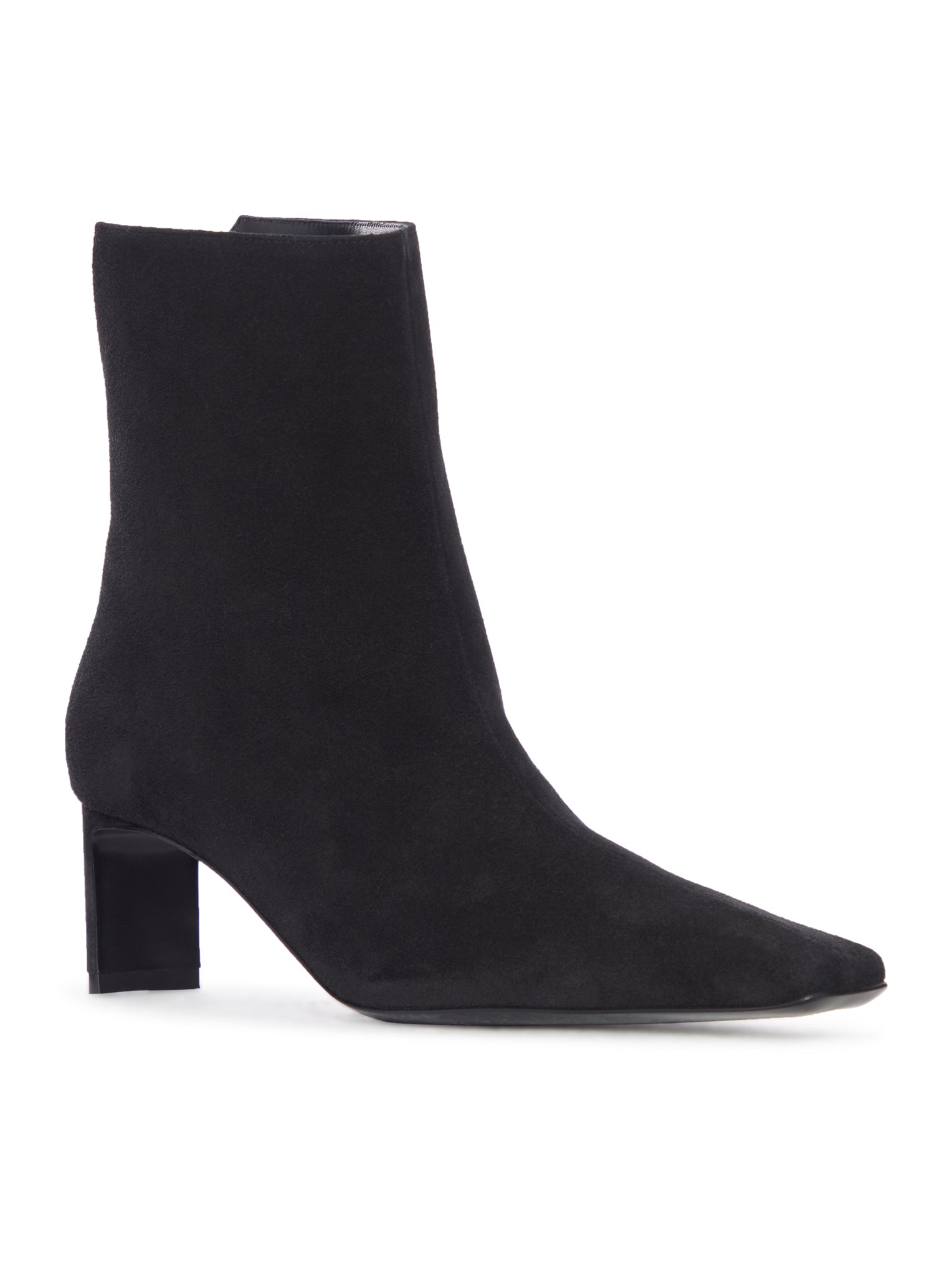 BLACK SUEDE ANKLE BOOTS