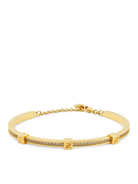 FOREVER BRACELET IN GOLDEN METAL AND CRYSTALS